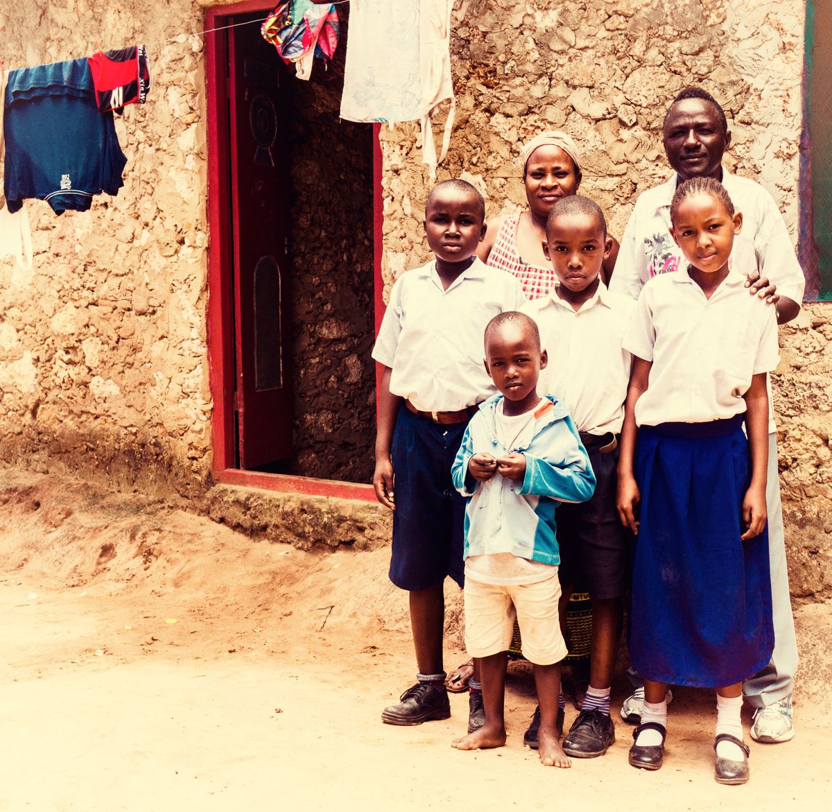 A familiy from Ukunda. I met them during my Kenya visit in September. They invited my to take pictures at their home.