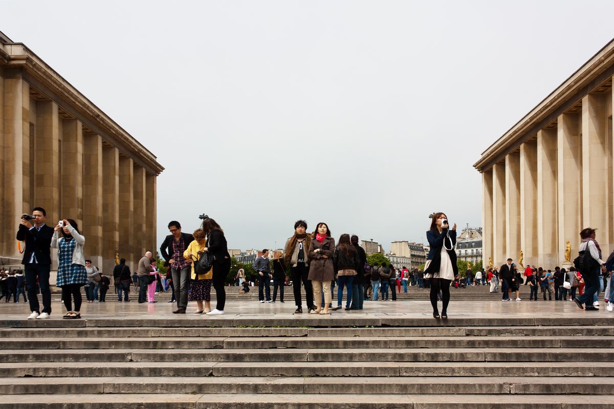 A Paris, la place du Trocadéro 