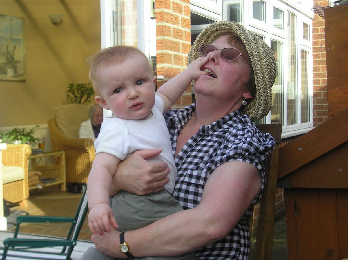 Great Aunty and Great Nephew sorting a few things out.